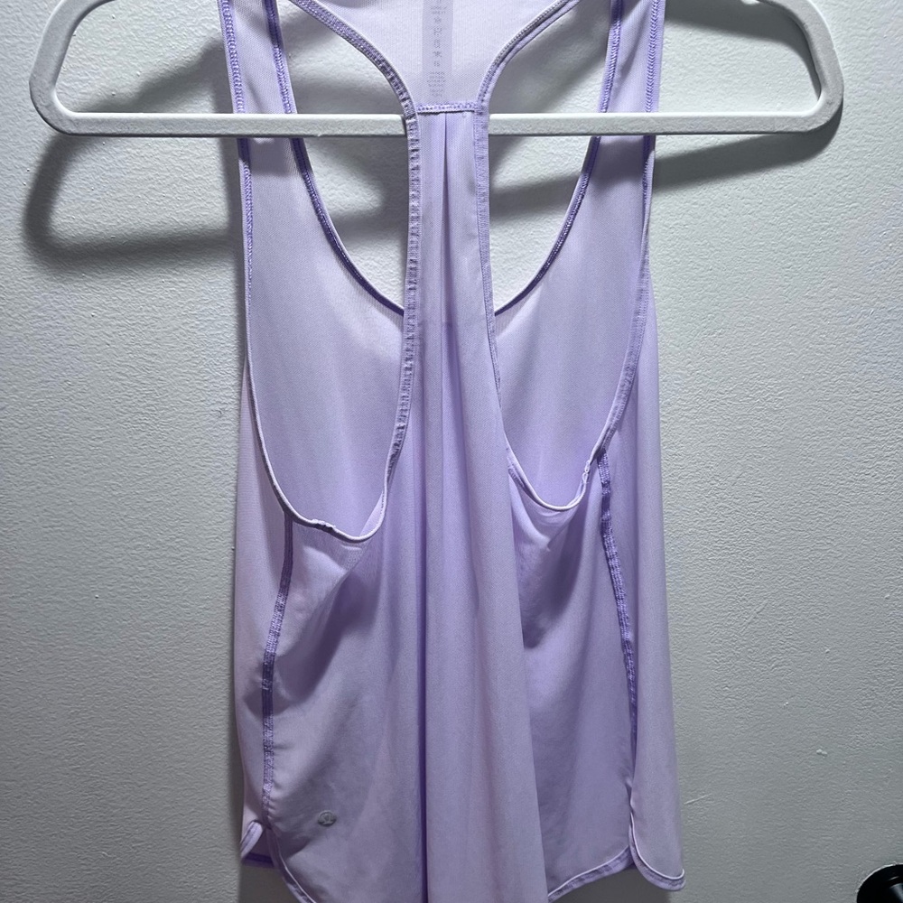 Lululemon Tanks Purple Light sheer purple Women's Racerback Tank Tops Sz 2 EUC - Picture 7 of 9